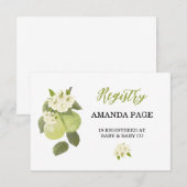 Een kleine peul registratiekaart (Voorkant / Achterkant)