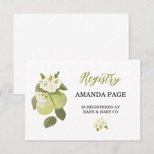 Een kleine peul registratiekaart (Voorkant / Achterkant)