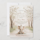 Een kleine pinda Baby shower olifant Kaart (Voorkant)