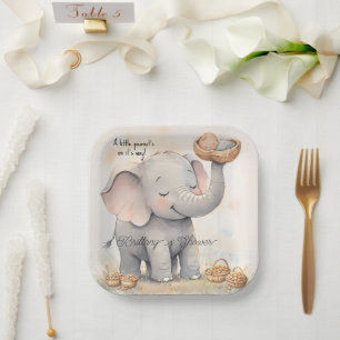Een Kleine Pinda Baby Shower  Papieren Bordje
