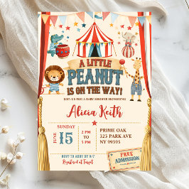 Een Kleine Pinda Circus Baby Shower Uitnodiging