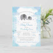 Een kleine pinda Elephant Boy Baby shower Kaart (Staand voorkant)