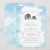 Een kleine pinda Elephant Boy Baby shower Kaart (Voorkant / Achterkant)