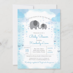 Een kleine pinda Elephant Boy Baby shower Kaart