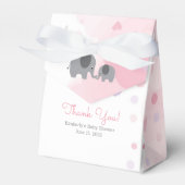 Een kleine pinda Elephant Girl-Baby shower Bedankdoosjes (Voorkant Zijde)