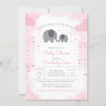 Een kleine pinda Elephant Girl-Baby shower