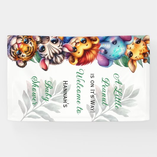 Een kleine pinda is onderweg | BABY SHOWER Spandoek (Horizontaal)