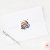 Een kleine pinda is onderweg | BABY SHOWER Vierkante Sticker (Envelop)