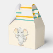 Een kleine pinda is onderweg naar het baby shower  bedankdoosjes (Achterkant)