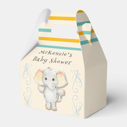 Een kleine pinda is onderweg naar het baby shower  bedankdoosjes (Voorkant Zijde)