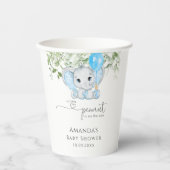 Een kleine pinda is op weg naar het Baby shower Papieren Bekers (Voorkant)