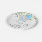 Een kleine pinda is op weg naar het Baby shower Papieren Bordje (Gekanteld)