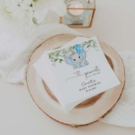 Een kleine pinda is op weg naar het Baby shower Servet