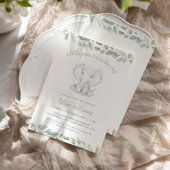 Een kleine pinda is op weg naar het Baby shower va Kaart