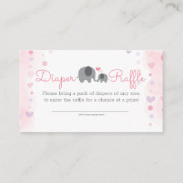 Een kleine pinda olifant meisje douche luier rafel informatiekaartje