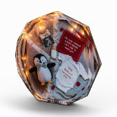 Een kleine pinguïn houdt van zwangerschapsaankondi fotoblokken (Rechts)