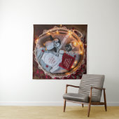 Een kleine pinguïn houdt van zwangerschapsaankondi wandkleed (In Situ (horizontaal))