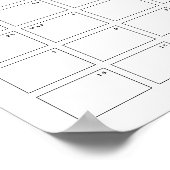 Een kleine pinguïn raadt het 'Birthday Baby shower Poster (Hoek)