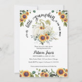 Een kleine pomkin Greenery Baby shower-uitnodiging (Voorkant)