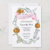 Een kleine pomkin Greenery Girl-uitnodiging Kaart (Voorkant)