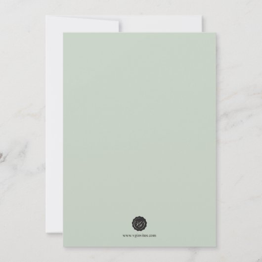 Een kleine pomkin Greenery Girl-uitnodiging Kaart (Achterkant)