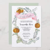 Een kleine pomkin Greenery Girl-uitnodiging Kaart (Voorkant / Achterkant)