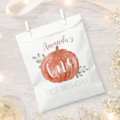 Eén kleine pompoen 1ste verjaardag bedankzakje (Geknipt)