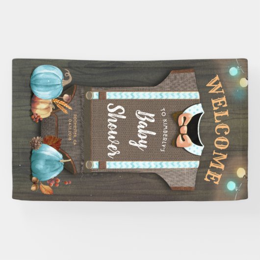 Een kleine pompoen | BABY SHOWER | Baby Boy Banner (Horizontaal)
