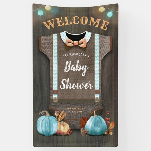 Een kleine pompoen | BABY SHOWER | Baby Boy Banner (Verticaal)
