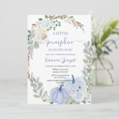 Een kleine pompoen Baby shower jongen Kaart (Staand voorkant)