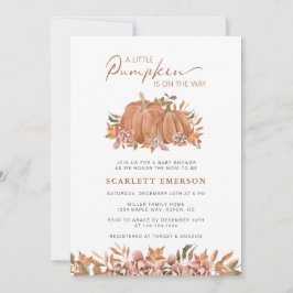 Een Kleine Pompoen Baby Shower Kaart