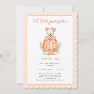 Een Kleine Pompoen Baby Shower meisje Kaart