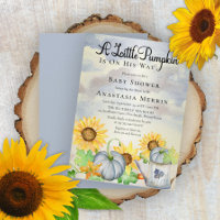 Een kleine pompoen | Baby shower voor zonnebloemen