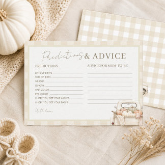 Een Kleine Pompoen Baby Shower Voorspellingen & Ad Advieskaart