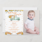 Een kleine pompoen blauwe vrachtwagen tweede verja kaart (Voorkant)