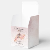 Een kleine pompoen bloeit roze Baby shower Bedankdoosjes (Geopend)