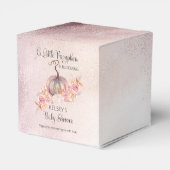 Een kleine pompoen bloeit roze Baby shower Bedankdoosjes (Achterkant)
