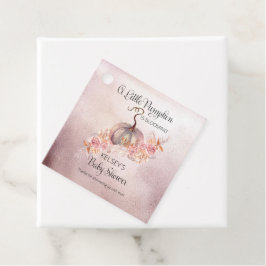 Een kleine pompoen bloeit roze Baby shower Bedankjes Labels