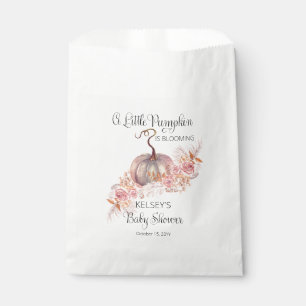 Een kleine pompoen bloeit roze Baby shower Bedankzakje