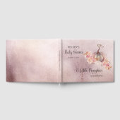 Een kleine pompoen bloeit roze Baby shower Gastenboek (Volledig)