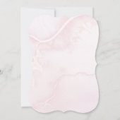 Een kleine pompoen bloeit roze Baby shower Invi Kaart (Achterkant)