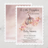 Een kleine pompoen bloeit roze Baby shower