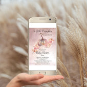 Een kleine pompoen bloeit roze Baby shower Kaart