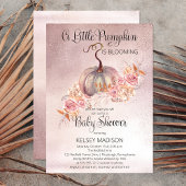 Een kleine pompoen bloeit roze Baby shower Kaart