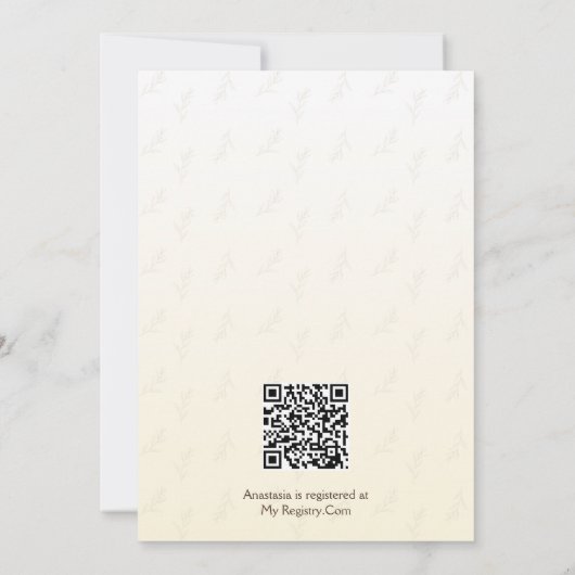 Een kleine pompoen boho Baby shower uitnodiging (Achterkant)