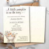 Een kleine pompoen boho Baby shower uitnodiging