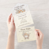 Een kleine pompoen boho Baby shower uitnodiging (Afscheurbaar)