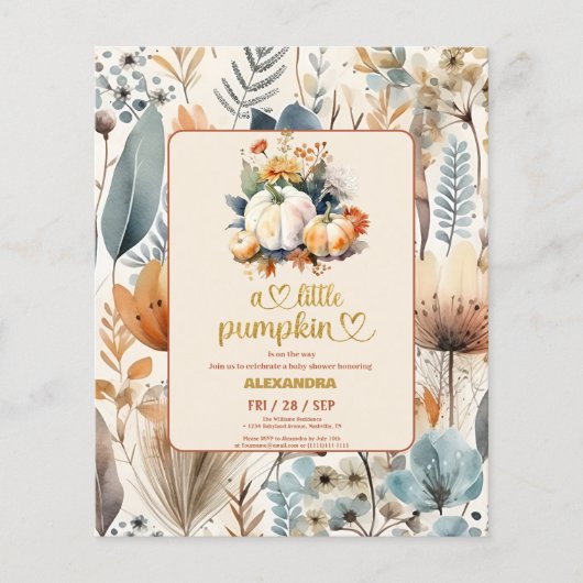 Een kleine pompoen budget baby shower (Voorkant)