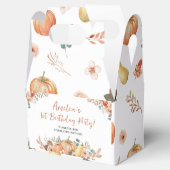 Een kleine pompoen eerste verjaardag gunstbox bedankdoosjes (Geopend)