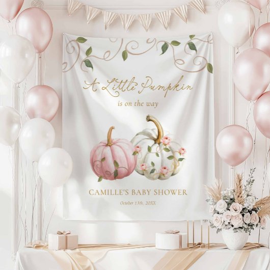 Een Kleine Pompoen Feest Banner Wandkleed